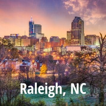 Raleigh, North Carolina, USA skyline.